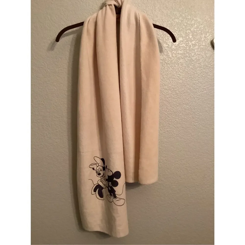 Disney Pink Fleece Mickey and Minnie Mouse Cozy Wrap Scarf